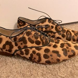 J. Crew Fur Print shoes
